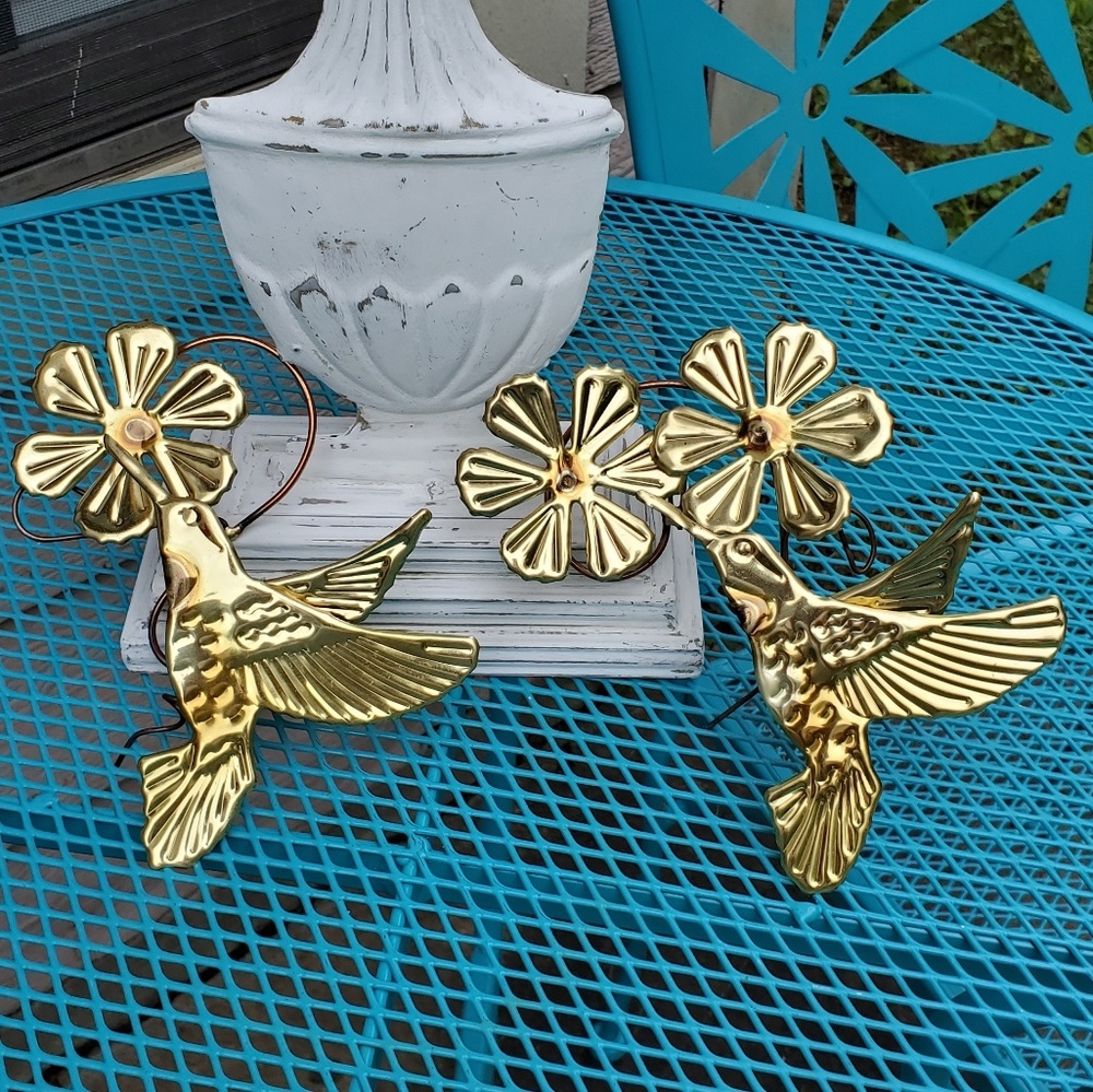 Vintage Tin Hummingbirds Hangings
